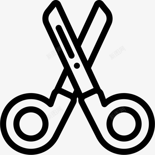 剪刀文件和文件38直线型图标svg_新图网 https://ixintu.com 剪刀 文件 直线 线型