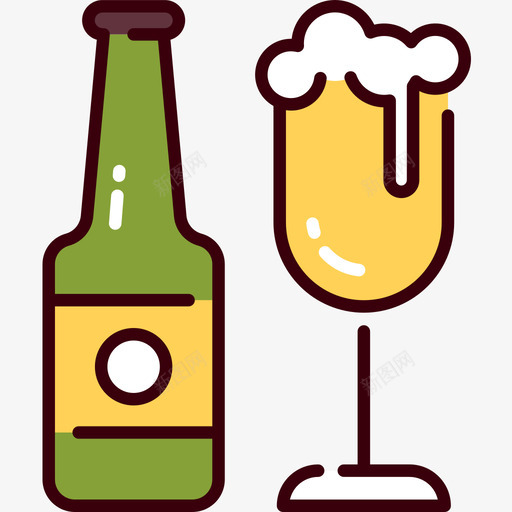 啤酒啤酒32线性颜色图标svg_新图网 https://ixintu.com 啤酒 啤酒32 线性颜色
