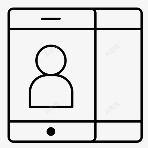 移动手机用户图标svg_新图网 https://ixintu.com 媒体 手机 用户 社交 移动 网络