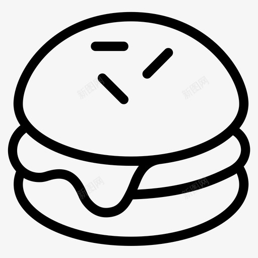 汉堡牛肉奶酪图标svg_新图网 https://ixintu.com 奶酪 汉堡 烧烤 牛肉 番茄 食物 餐厅