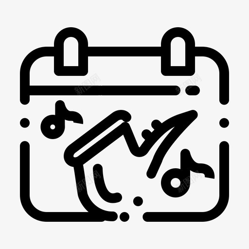 日历日期音乐图标svg_新图网 https://ixintu.com 国际 日历 日期 演奏 爵士 萨克斯管 音乐