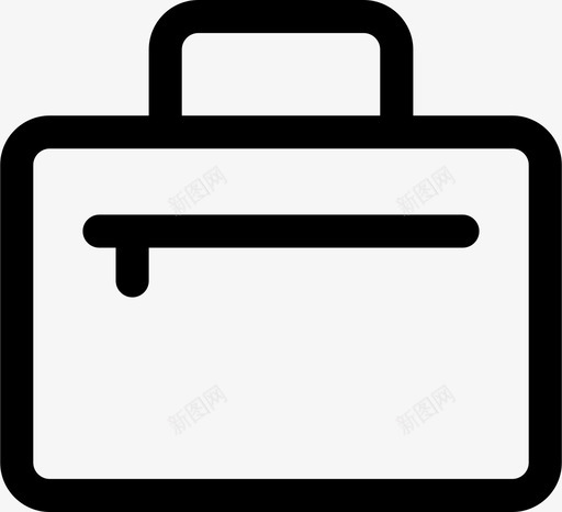 手提箱商务文件图标svg_新图网 https://ixintu.com 仓库 伙计 商务 手提箱 拉链 文件