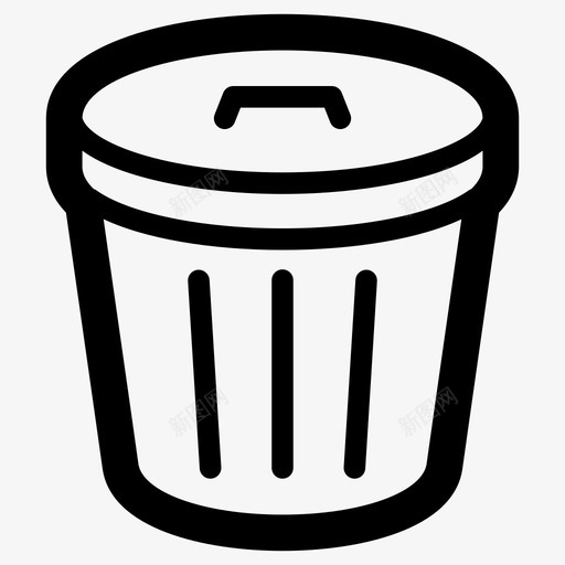 垃圾桶处理垃圾图标svg_新图网 https://ixintu.com 垃圾 垃圾桶 处理 红宝石