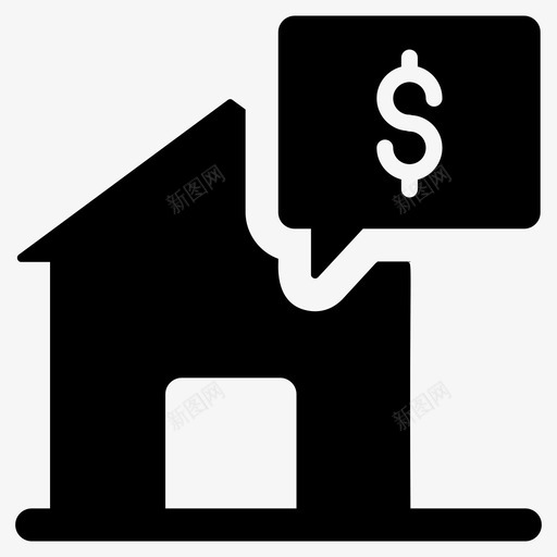 房屋租金房屋成本地产图标svg_新图网 https://ixintu.com 图标 地产 成本 房地产 房屋 物业 租户 租赁 租金 雕文