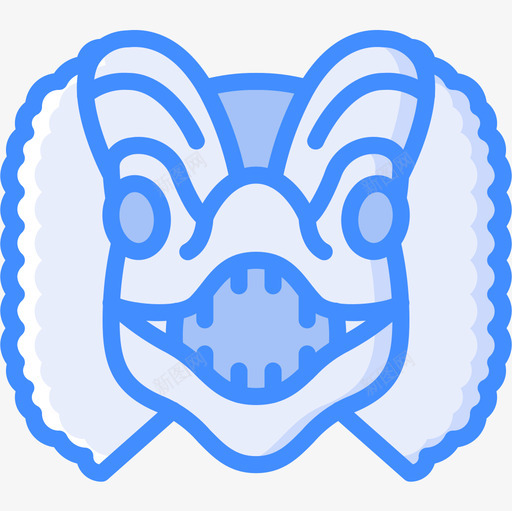 双龙侏罗纪4蓝色图标svg_新图网 https://ixintu.com 侏罗纪4 双龙 蓝色