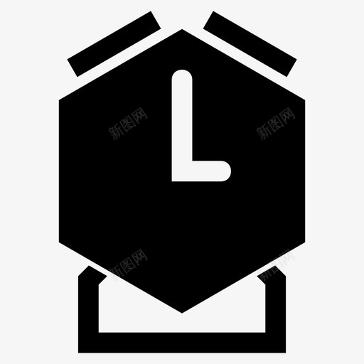 闹钟警报铃声图标svg_新图网 https://ixintu.com 时间 警报 通知 铃声 闹钟
