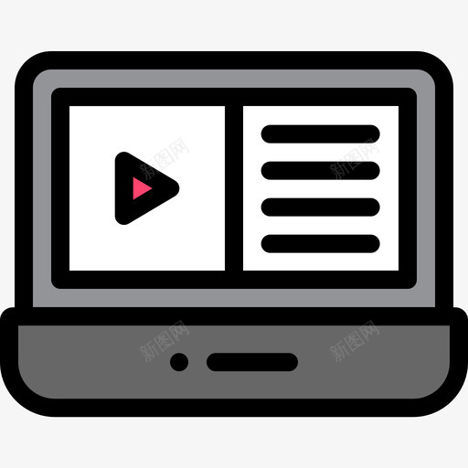 视频播放列表音频和视频10线性颜色图标svg_新图网 https://ixintu.com 线性颜色 视频播放列表 音频和视频10