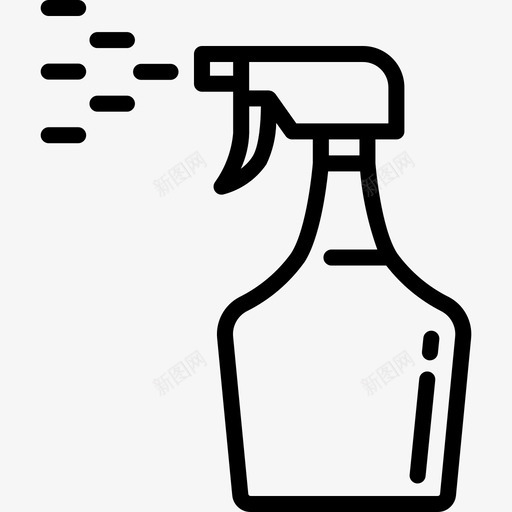 清洁喷雾瓶子家务图标svg_新图网 https://ixintu.com 卫生 喷雾 家务 清洁 瓶子