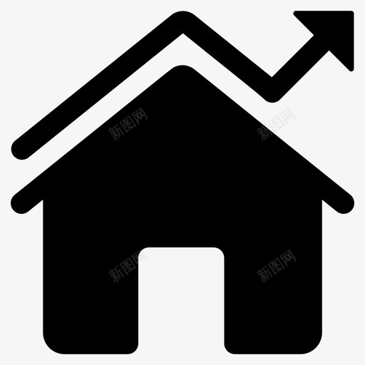 房地产地产物业成本图标svg_新图网 https://ixintu.com 上涨 图标 地产 成本 房价 房地产 物业 雕文