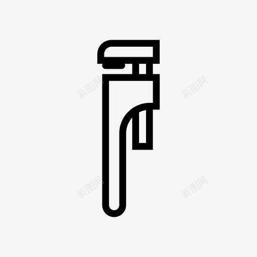 管钳手动工具安装图标svg_新图网 https://ixintu.com 安装 手动工具 管钳 管键