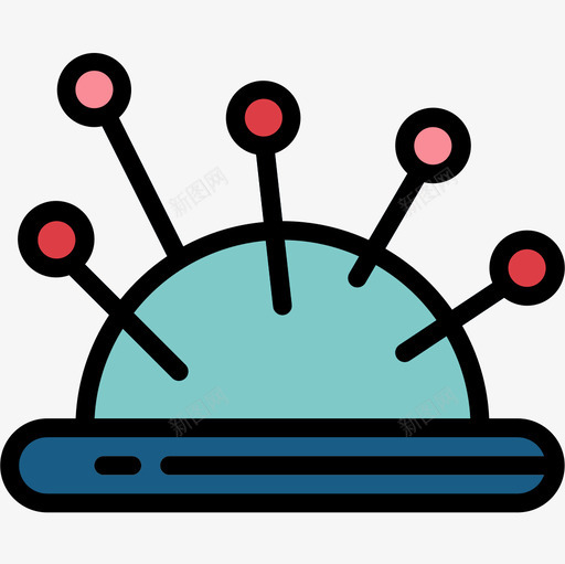 别针垫时尚6线性颜色图标svg_新图网 https://ixintu.com 别针垫 时尚6 线性颜色