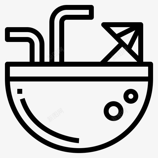 椰子夏季58直纹图标svg_新图网 https://ixintu.com 夏季 椰子 直纹