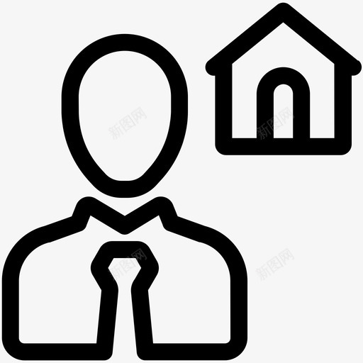 代理人财产房地产图标svg_新图网 https://ixintu.com 代理人 房地产 财产