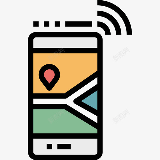 路线运行22线性颜色图标svg_新图网 https://ixintu.com 线性 路线 运行 颜色