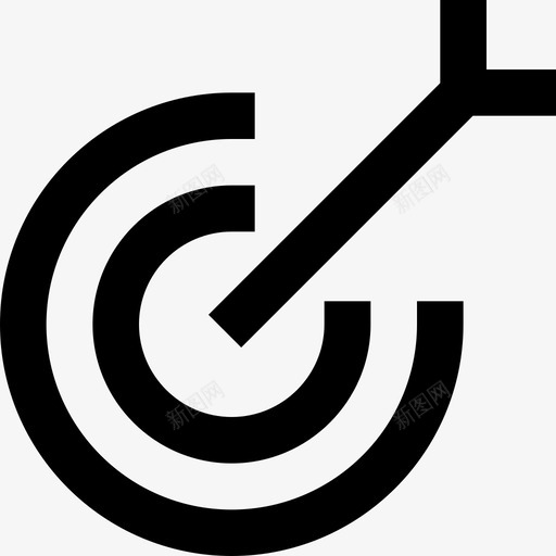 靶子射箭3直线图标svg_新图网 https://ixintu.com 射箭 直线 靶子