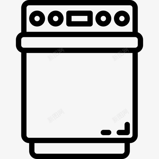 洗衣机家用电器设备线性图标svg_新图网 https://ixintu.com 家用 洗衣机 电器设备 线性
