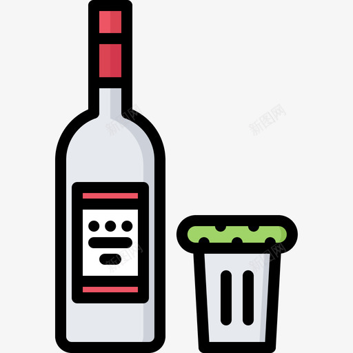 伏特加46号酒吧彩色图标svg_新图网 https://ixintu.com 46号 伏特加 彩色 酒吧