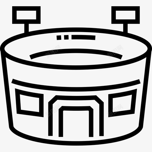 体育场美式足球7直线式图标svg_新图网 https://ixintu.com 体育场 直线式 美式 足球
