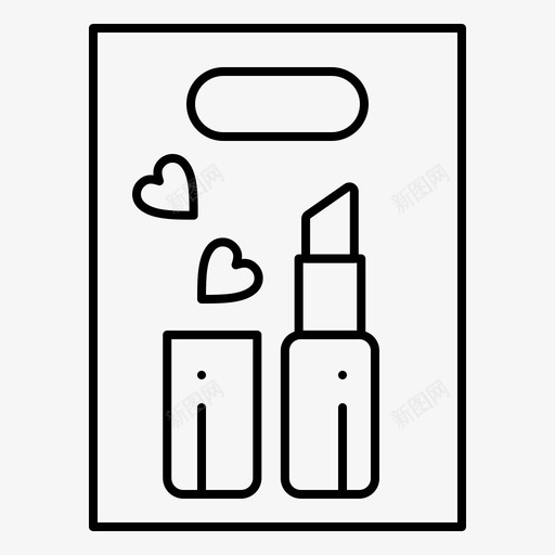 唇膏美容化妆品图标svg_新图网 https://ixintu.com 化妆品 唇膏 快乐 母亲节 美容