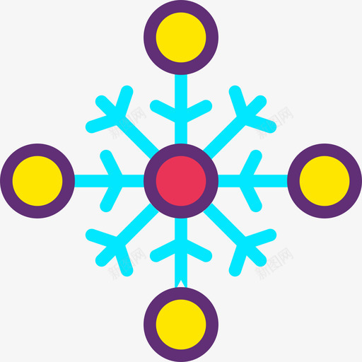 雪花假日36附魔图标svg_新图网 https://ixintu.com 假日 附魔 雪花