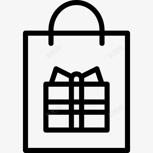 礼品袋礼品17提纲图标svg_新图网 https://ixintu.com 提纲 礼品 礼品袋