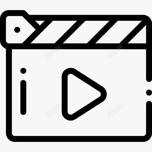 隔板音视频8线性图标svg_新图网 https://ixintu.com 线性 隔板 音视频