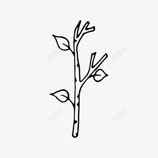 树枝森林树叶图标svg_新图网 https://ixintu.com 树叶 树枝 森林 植物 自然