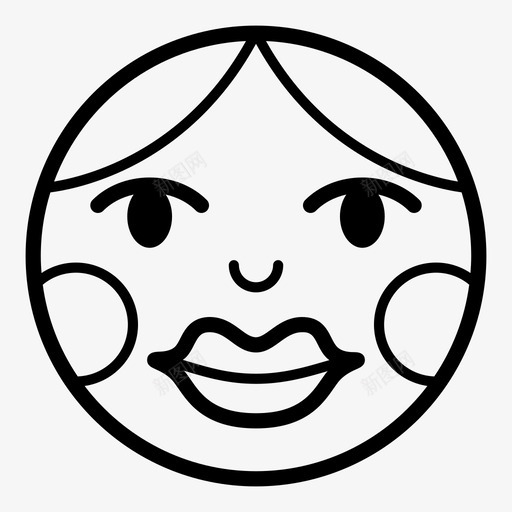 女性笑脸女性化女孩图标svg_新图网 https://ixintu.com 女士 女孩 女性 女性化 母亲 笑脸