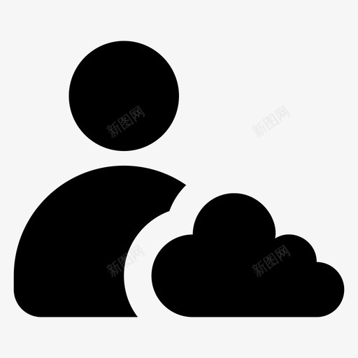 云用户云通信云人图标svg_新图网 https://ixintu.com 云人 图标 字形 支持 材质 用户 用户界面 通信 配置文件