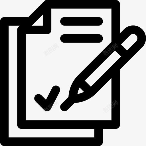 合同策略25线性图标svg_新图网 https://ixintu.com 合同 策略 线性