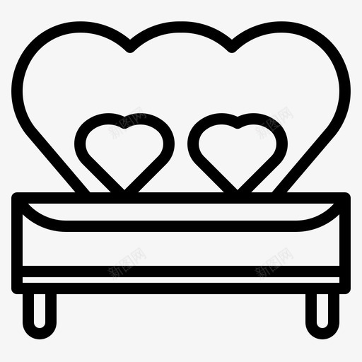 床约会幸福图标svg_新图网 https://ixintu.com 在一起 幸福 微笑 情人节 惊喜 约会 轮廓