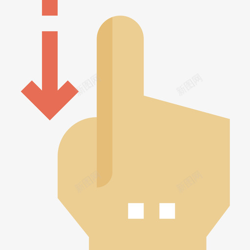 滚动手势2扁平图标svg_新图网 https://ixintu.com 扁平 手势 滚动