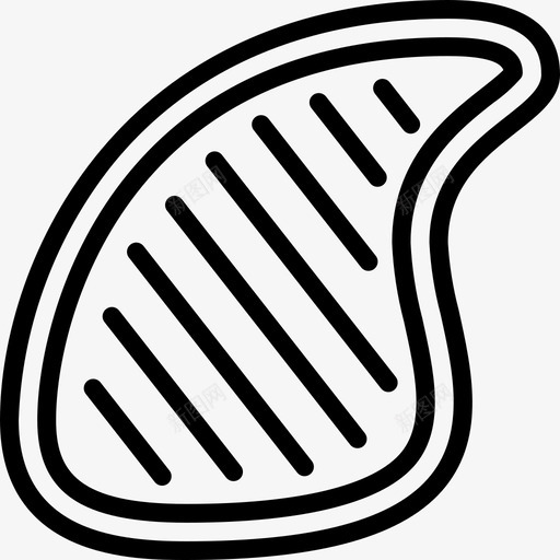肉烧烤直系图标svg_新图网 https://ixintu.com 烧烤 直系 肉