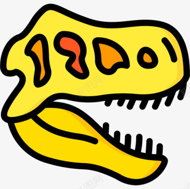 霸王龙侏罗纪5线形颜色图标图标