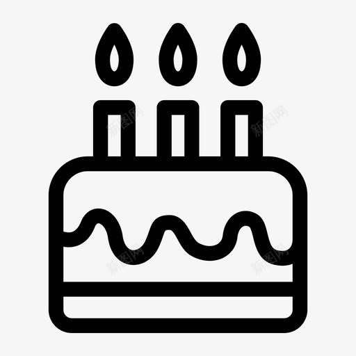 蛋糕生日蜡烛图标svg_新图网 https://ixintu.com 生日 聚会 蛋糕 蜡烛 食物