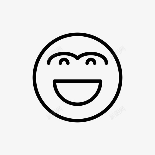 微笑表情情绪图标svg_新图网 https://ixintu.com 微笑 情绪 表情
