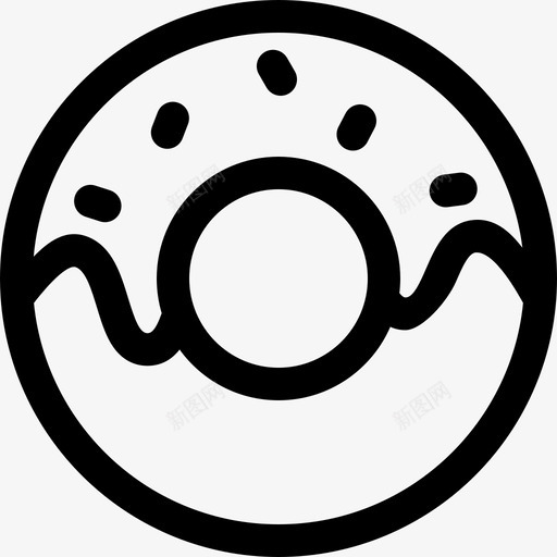 甜甜圈糖果11直线型图标svg_新图网 https://ixintu.com 甜甜圈 直线型 糖果11