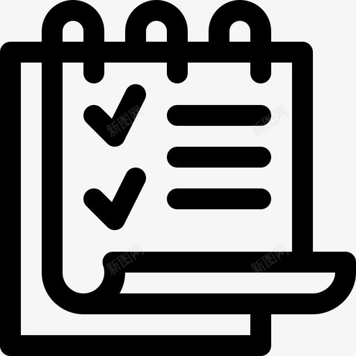 检查表策略25线性图标svg_新图网 https://ixintu.com 检查表 策略 线性