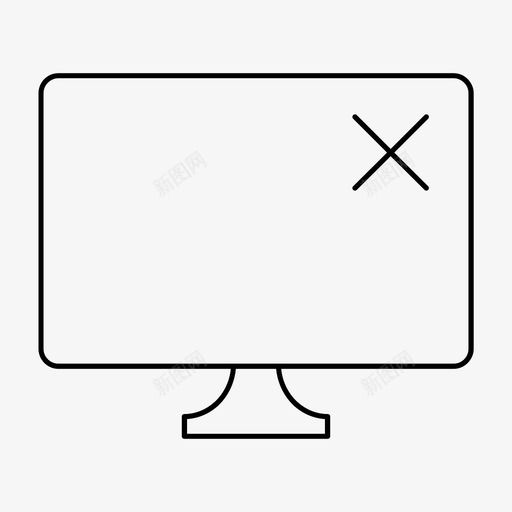 删除监视器取消关闭图标svg_新图网 https://ixintu.com 关闭 删除监视器 十字标记 取消 数据