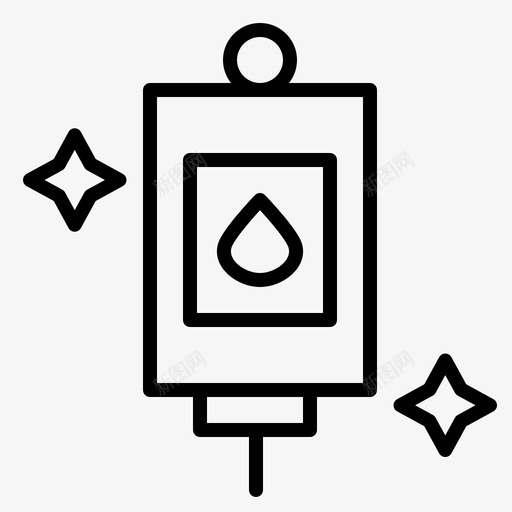静脉输液袋医疗治疗图标svg_新图网 https://ixintu.com 医疗 治疗 药剂 要素 输液 静脉