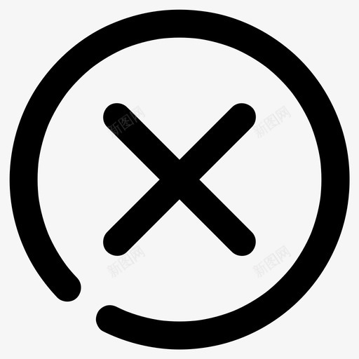 取消交叉删除图标svg_新图网 https://ixintu.com 交叉 删除 取消 垃圾箱 网络