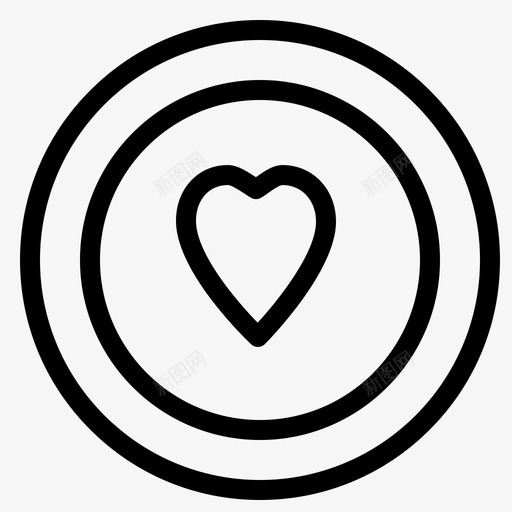 爱圆心图标svg_新图网 https://ixintu.com 体验 用户