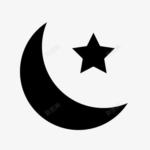 夜晚黑暗月亮图标svg_新图网 https://ixintu.com 夜晚 天气充满风格 寂静 星星 月亮 黑暗