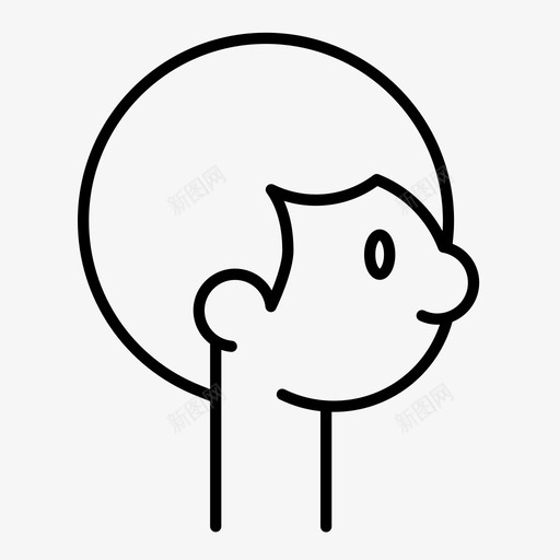 男性侧面头像面部图标svg_新图网 https://ixintu.com 侧面 头像 男性 面部