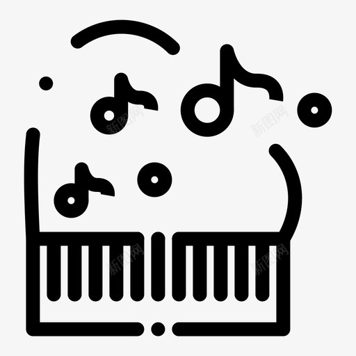 教育钢琴键盘图标svg_新图网 https://ixintu.com 国际爵士日 教育 钢琴 键盘 音乐