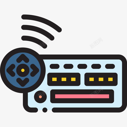 遥控器未来主义技术12线性颜色图标svg_新图网 https://ixintu.com 技术 未来主义 线性 遥控器 颜色