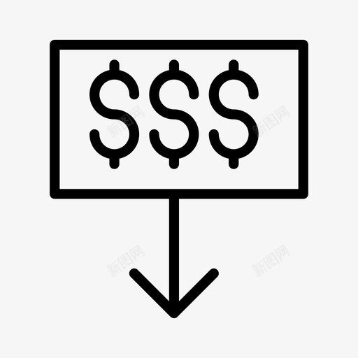 便宜首付亏损图标svg_新图网 https://ixintu.com 亏损 便宜 技术 营销 首付