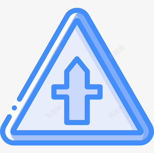 十字路口英国路标4蓝色图标svg_新图网 https://ixintu.com 十字路口 英国路标4 蓝色