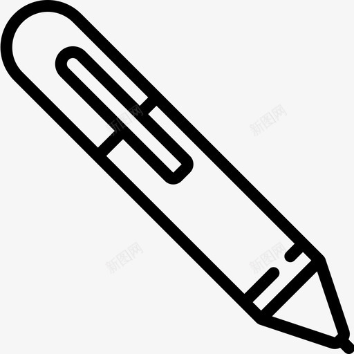 钢笔文具56直线型图标svg_新图网 https://ixintu.com 文具 直线 线型 钢笔