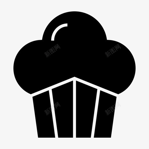 纸杯蛋糕甜的黑面包房图标svg_新图网 https://ixintu.com 甜的 纸杯 蛋糕 面包房 黑面包